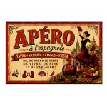 Plaque Ap�ro espagnol tapas sangria aluminium 30 x 20 cm