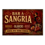 Plaque Bar � Sangria d�co Espagne aluminium 30 x 20 cm