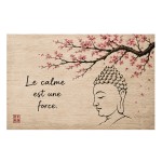 Plaque métal Bouddha zen cerisier citation 30 × 20 cm déco Plaque métal Bouddha zen cerisier citation 30 × 20 cm déco