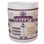 Verre imprim� commandant de bar ap�ro 280 ml cadeau marin