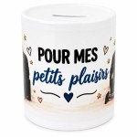 Tirelire petits plaisirs homme � cadeau en c�ramique