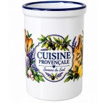 Pot � ustensiles c�ramique Provence olives et lavande 13 cm