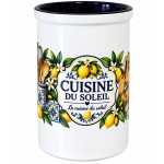 Pot � ustensiles c�ramique citrons cuisine du soleil 13 cm