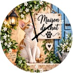 Horloge Devon Rex roux et blanc 29 cm Maison de chat