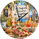 Horloge en verre 29 cm ap�ro du Sud � Cbkr�ation