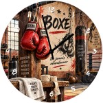 Horloge boxe en verre 29 cm cadeau boxeur et passionn�