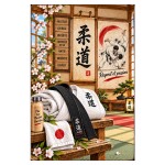 Plaque judo Respect et passion aluminium 30 x 20 cm