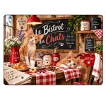Planche � d�couper verre Le Bistrot des Chats 29 x 20 cm
