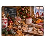Planche en verre No�l biscuits et pain d��pices 29 x 20 cm