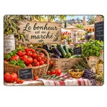 Planche en verre march� de Provence l�gumes 29 x 20 cm