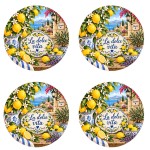 4 dessous de verre La dolce vita citrons 9,5 cm