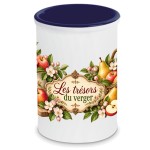 Pot � ustensiles cuisine c�ramique 13 cm pommes et poires