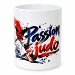 Porte-stylos judo en c�ramique avec motif judoka