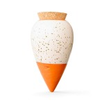 Olla Ppin en terre cuite finition blanc grain