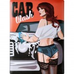Plaque mtal Pin-up 30 x 40 cm