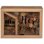 Tirelire en bois Double compartiment