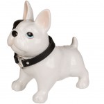 Tirelire blanche en forme de chien