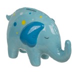 Tirelire lphant bleu en cramique