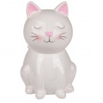Tirelire Chat blanc 15 cm