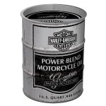 Tirelire m�tal vintage Harley-Davidson style tonneau de p�trole