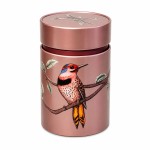 Bo�te � th� oiseaux rose 150 g double couvercle