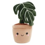 Peluche feuille de monstera en pot 18 cm