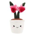 Keel Toys Peluche orchid�e rose en pot 18 cm