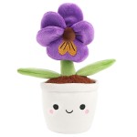 Peluche pens�e violette en pot Jardin botanique Keel Toys 17 cm