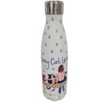 Bouteille isotherme en inox Crazy Cat Lady par Alex Clark
