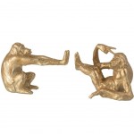 Set de 2 serre-livres singes dors