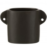 Cache pot en céramique Noire