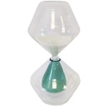 Sablier de décoration en verre et sable blanc