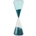 Sablier de décoration en verre bleu 30 cm