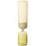 Sablier déco en verre jaune et sable blanc 30 Minutes
