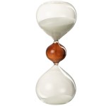 Sablier de décoration verre et sable marron
