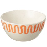 Bol courbe orange en porcelaine