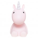 Veilleuse Licorne LED Rose 17 cm