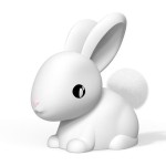 Veilleuse rechargeable souple lapin blanc