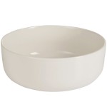 Grand bol  rebord en porcelaine blanche
