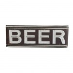 Grande Plaque en Mtal Indus BEER 86 cm