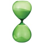 Grand sablier de décoration vert en verre 30 cm