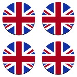 Set de 4 dessous de verres Union Jack by Cbkreation