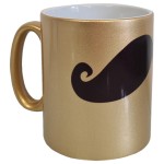 Mug moustache dor� 300 ml cadeau homme papa coll�gue