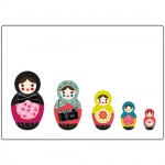 Tapis de souris Poupes russes 27 x 19 cm