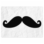 Tapis de souris Moustache sur papier froiss� 27 x 19 cm