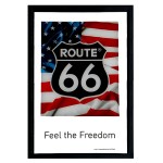 Miroir rectangulaire srigraphi route 66 - feel the freedom