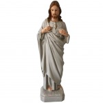 Statuette Jésus Christ Sacré coeur beige Intérieur et extérieur