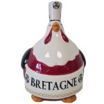 Tirelire poule bretonne rouge en cramique 16 cm