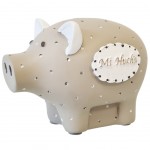 Petite tirelire Cochon Taupe - Mi Hucha