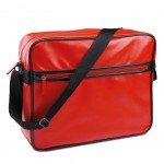 Sac Messenger en polyvinyle Rouge